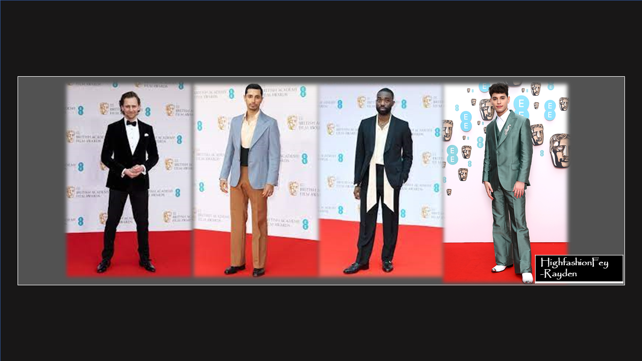 BAFTA's 2022 Red Carpet, A Fashion Mood Board Silhouette, Colour, & more. Men Exploring fashion other than Basic Black Tux..